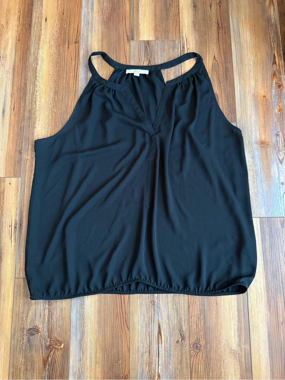 LOFT Black Sleeveless Halter V-Neck Camisole